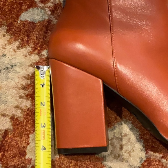 Stuart Weitzman Vera Cinnamon leather pointed toe heeled bootie sz 10.5 EU 41 - Picture 10 of 12